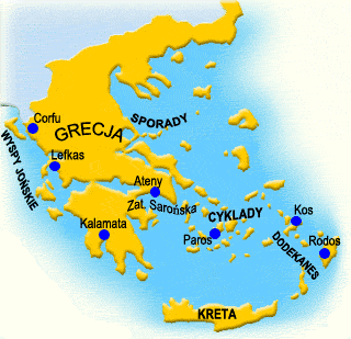 mapa grecja