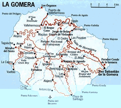 przewodnik gomera mapa