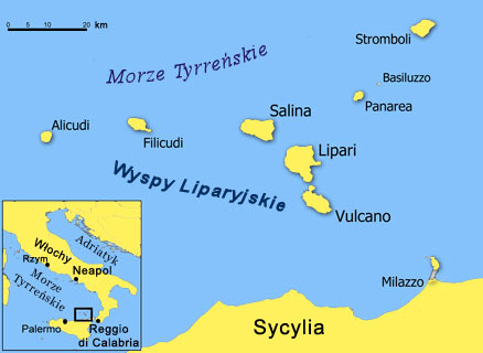 wyspy liparyjskie mapa